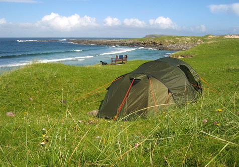 Wild camping in Barra