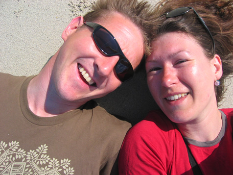 One of the only pictures of us on holiday...