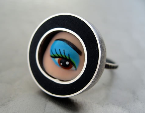 Margaux Lange - Ring made from Barbie eye