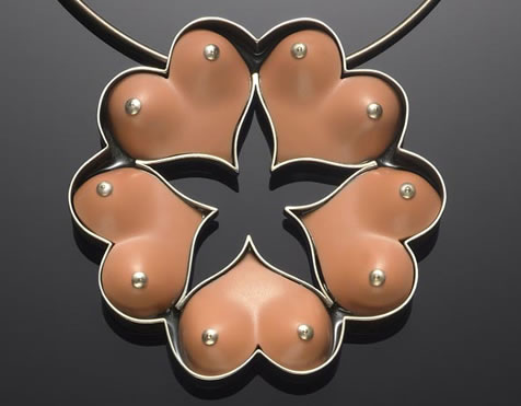 Margaux Lange - Pendant made from Barbie breasts
