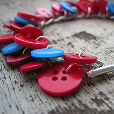 Milomade Charm Bracelet - Ruby Blue - Eco Chic