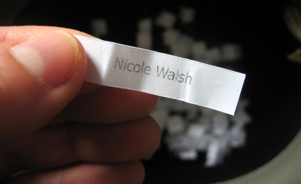 The second name out of the hat is Nicole Walsh