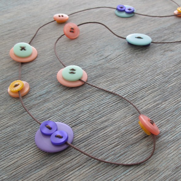 Button Strand Necklace