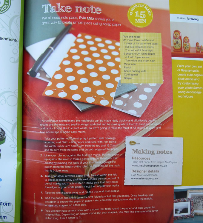 Making Magazine Feature - Take Note - Pocket Notebook Tutorial