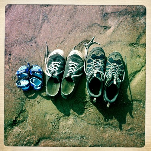 Daddy bear, Mummy bear and Baby bear went to the beach