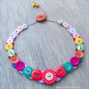 Milomade Layered Button Necklace